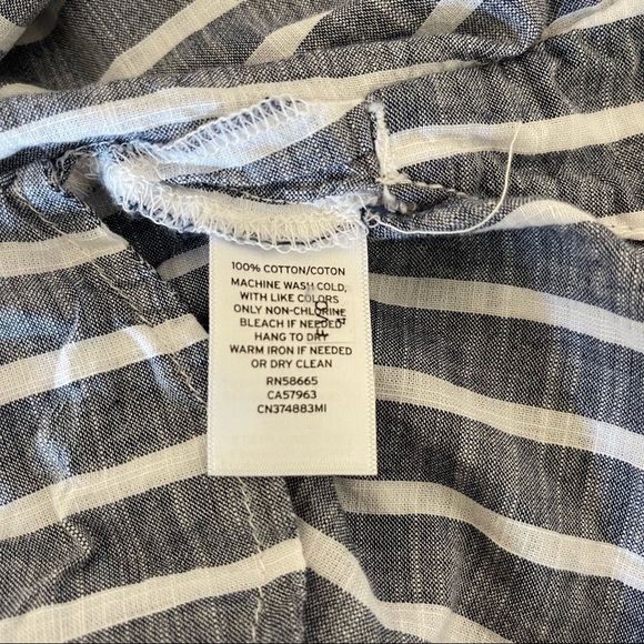 CASLON STRIPED POP OVER COTTON TUNIC SHIRT DRESS - Picture 9 of 9